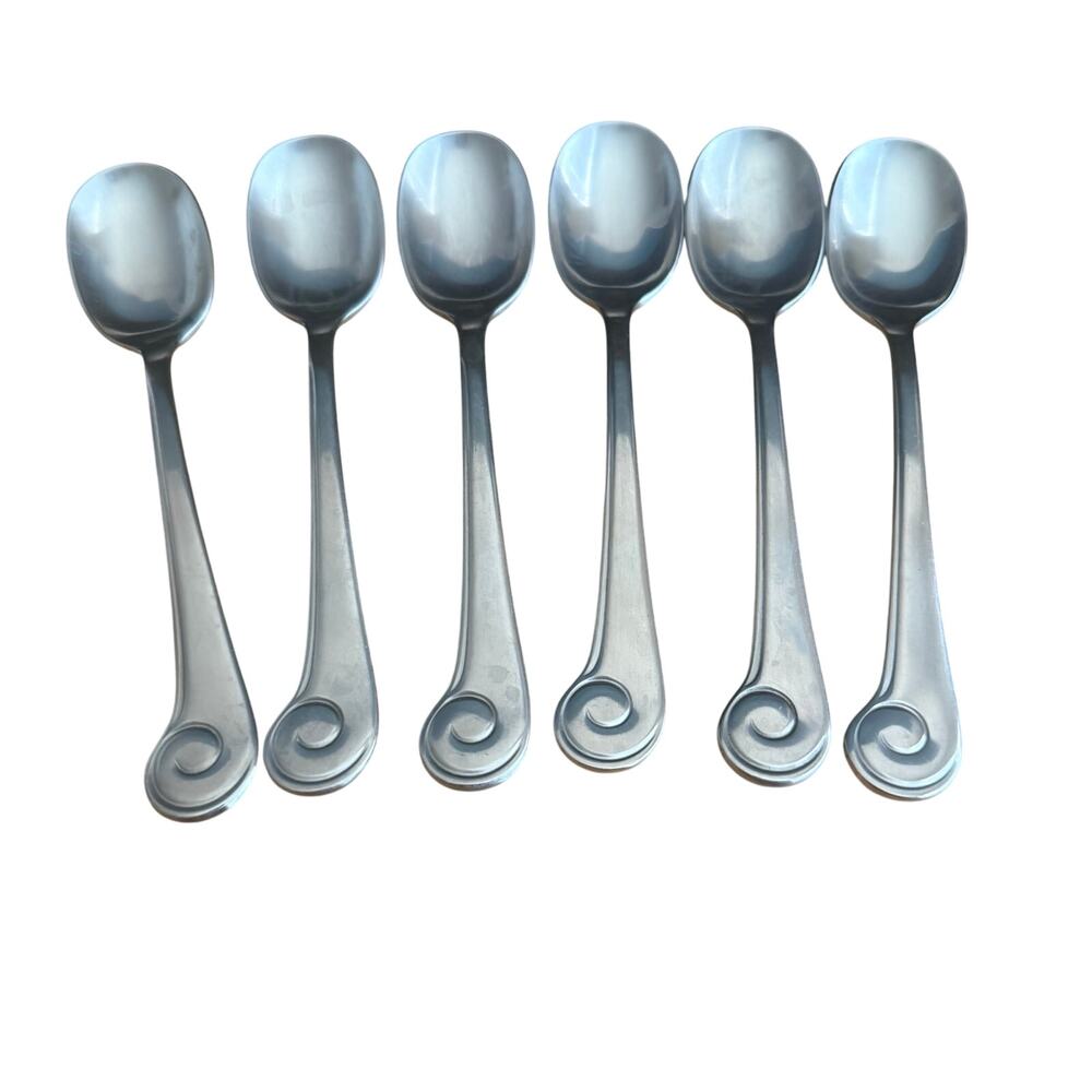 Ginkgo 18/10 stainless 380 nautilus design six piece spoon set